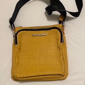 Steve Madden Yellow Embossed Messenger Bag
